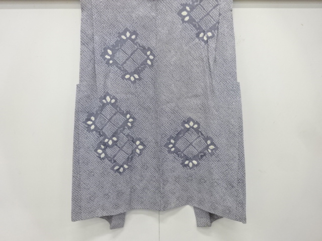 アンティーク　本総絞り　菱模様袖なし羽織